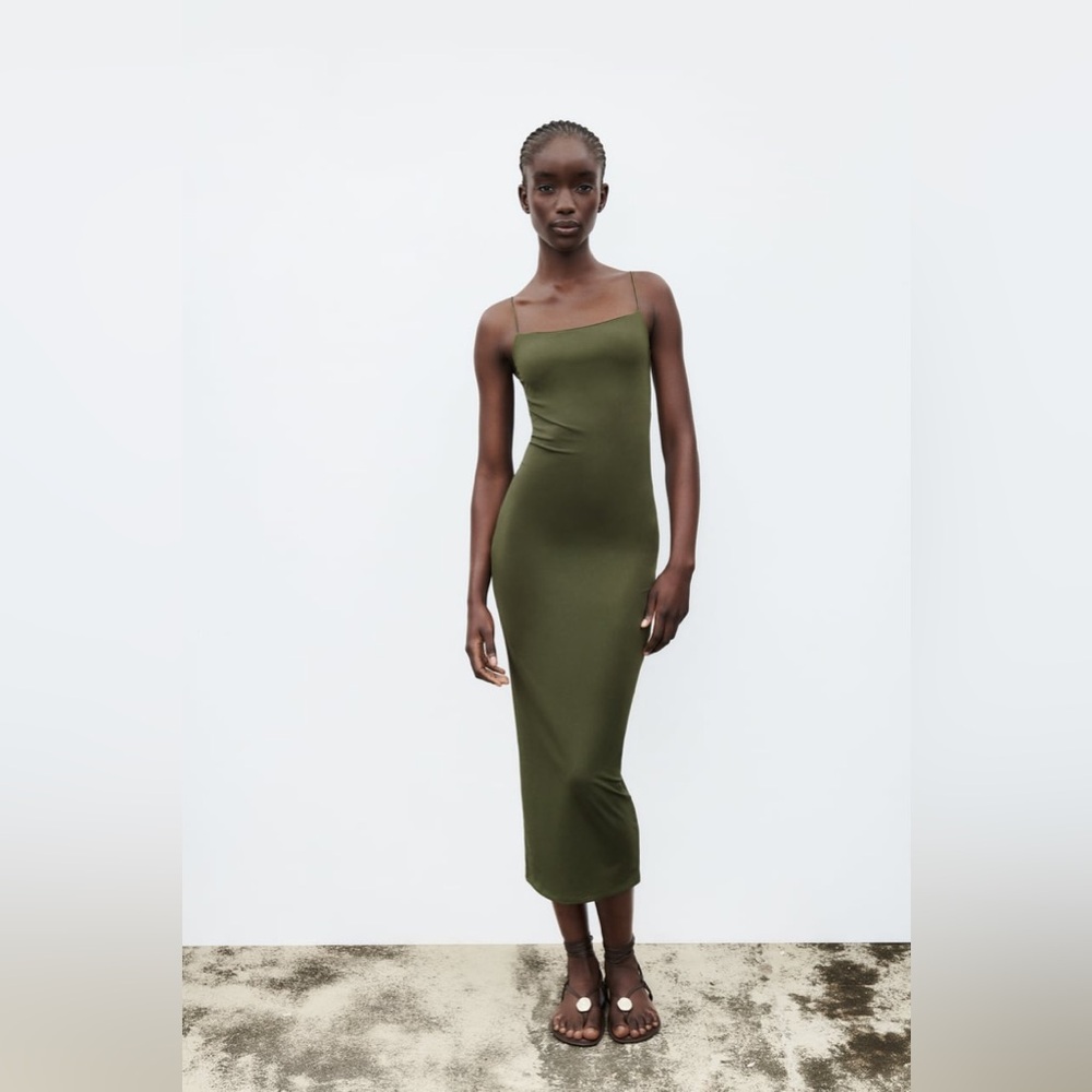 Zara Long Stretchy Fitted Dress